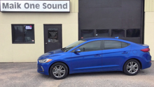 2017 Hyundai Elantra with professional window tint in North Bay